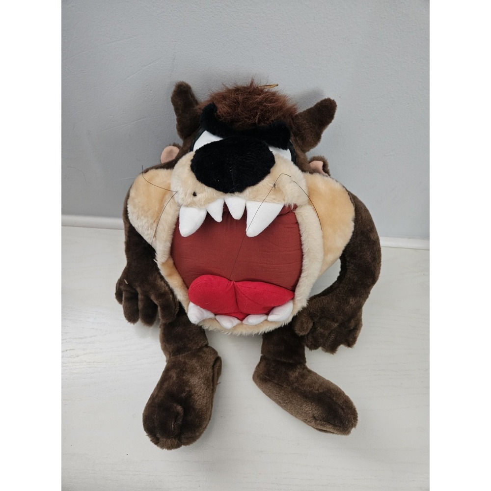 VTG Looney Tunes Taz Tasmanian Devil Ace Novelty Warner 1993 Plush Stuffed 23"
